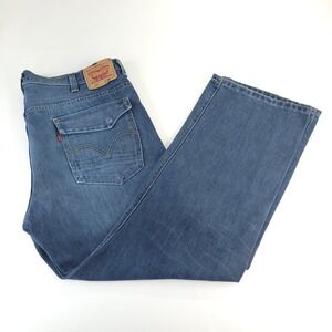 Levis 569 Jeans Men 38x30 Blue Medium Wash Loose Fit Y2K Skater 90s Flap Pockets